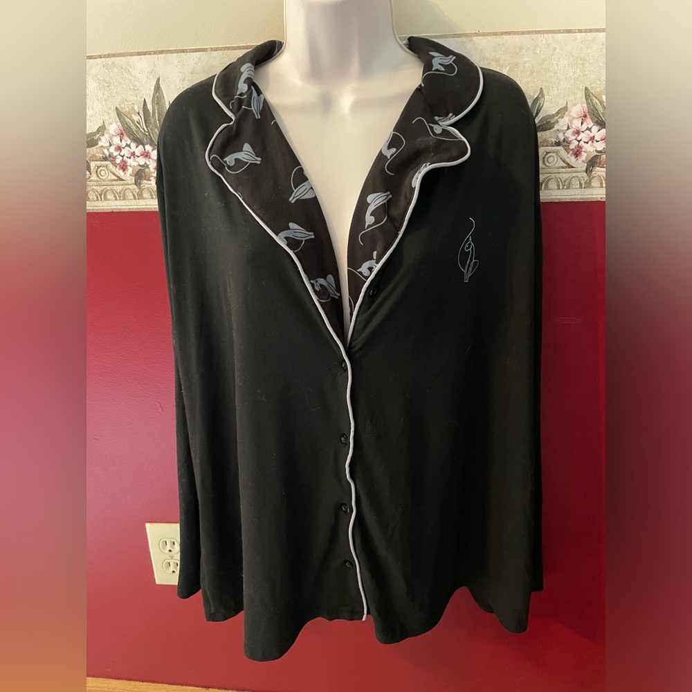 Baby Phat Black Tee with White Logo Print